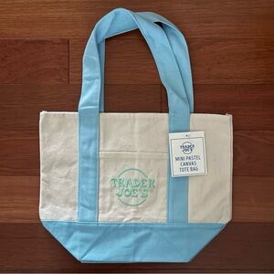 trader joe’s mini pastel tote